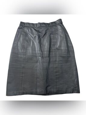 I.O.U Black Leather Mini Skirt Size 5/6
